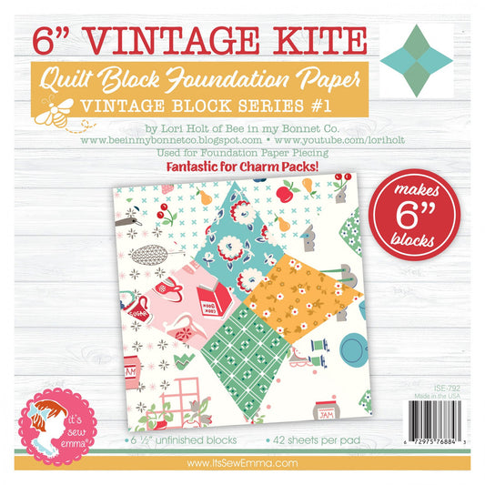 It's Sew Emma - Quilt Block Foundation Paper - 6" Vintage Kite